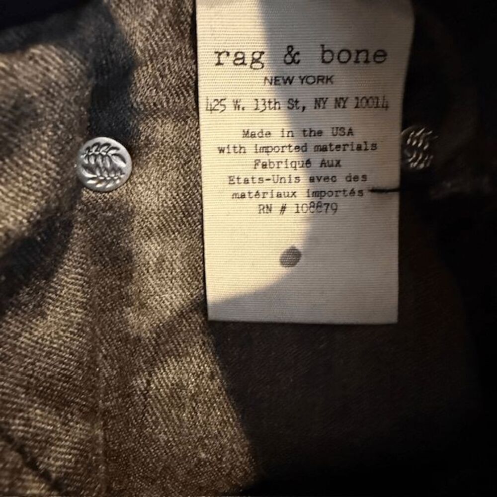 Rag & Bone Skinny Jeans in Coal Black Wash Stretch Size 24 - Picture 8 of 12